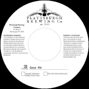 Plattsburgh Brewing Co Gose Ale