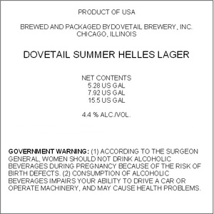 Dovetail Summer Helles 