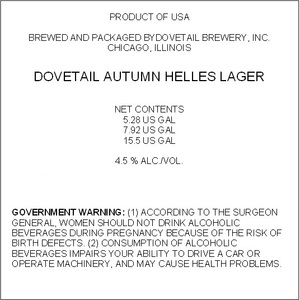 Dovetail Autumn Helles 