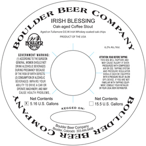 Irish Blessing Oak-aged Coffee Stout November 2017