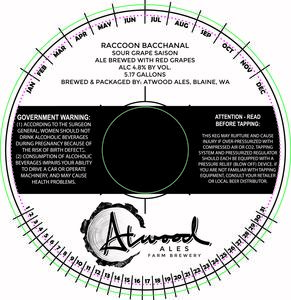 Raccoon Bacchanal Sour Grape Saison