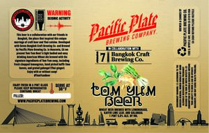 Pacific Plate Brewing Company Tom Yum Beer November 2017