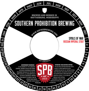 Southern Prohibition Brewing Spoils Of War November 2017