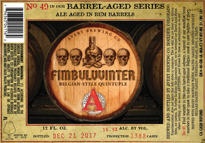 Avery Brewing Co. Fimbulvvinter November 2017