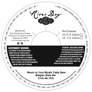 River Dog Brewing Company Music To Your Mouth Table Beer