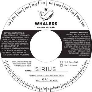 Whalers Brewing Company Sirius November 2017