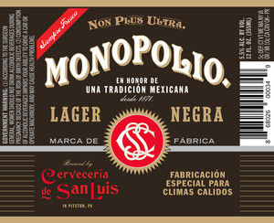 Monopolio Lager Negra