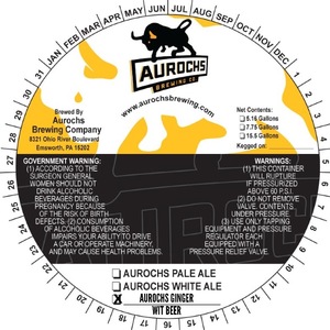 Aurochs Ginger Wit Beer 