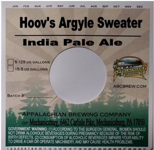 Appalachian Brewing Company Hoov's Argyle Sweater November 2017