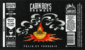 Cabin Boys Brewery Felix Et Tenebris, American Orange Stout
