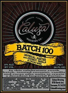 Batch 100 Imperial Porter With Coconut, Vanilla &