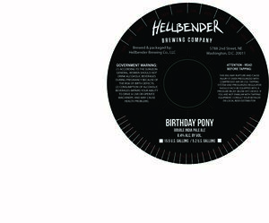 Hellbender Brewing Company Birthday Pont Double India Pale Ale November 2017