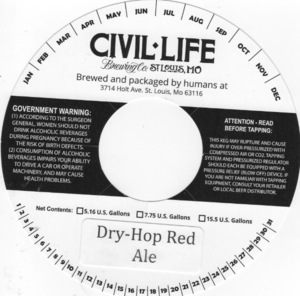 The Civil Life Brewing Co Dry-hop Red Ale November 2017