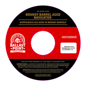 Ballast Point Brandy Barrel Aged Navigator November 2017