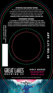 Great Lakes Brewing Co. Holy Moses Raspberry White Ale November 2017