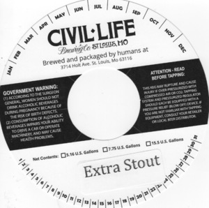 The Civil Life Brewing Co Extra Stout