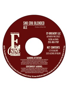 Sno Cru Blended Ale November 2017