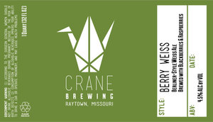 Crane Brewing Berry Weiss November 2017