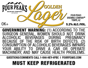 Four Peaks Brewing Company Golden Lager December 2017