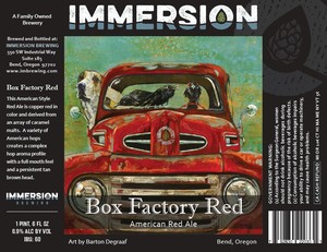 Immersion Brewing Box Factory Red