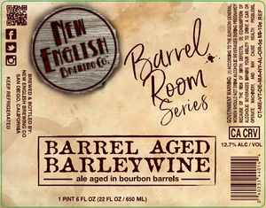 New English Brewing Company Barrel Aged Barleywine November 2017