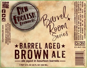 New English Brewing Company Barrel Aged Brown Ale November 2017