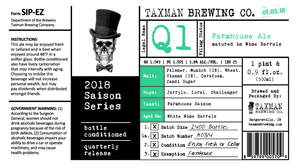 Taxman Brewing Co Q1 2018 Saison