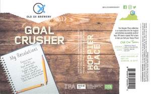 Old Ox Brewery Hoppier Place Goal Crusher IPA December 2017