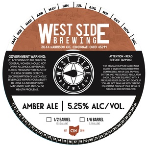 West Side Brewing Amber Ale December 2017