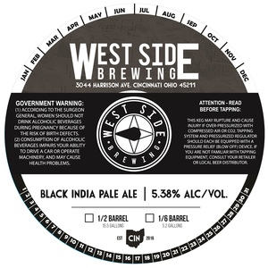 West Side Brewing Black India Pale Ale