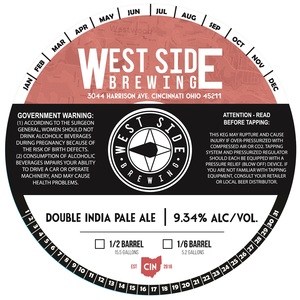 West Side Brewing Double India Pale Ale December 2017