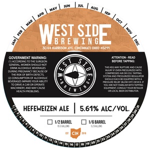 West Side Brewing Hefeweizen Ale December 2017