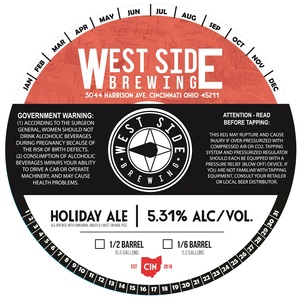 West Side Brewing Holiday Ale December 2017