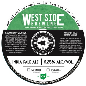 West Side Brewing India Pale Ale December 2017