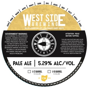 West Side Brewing Pale Ale December 2017