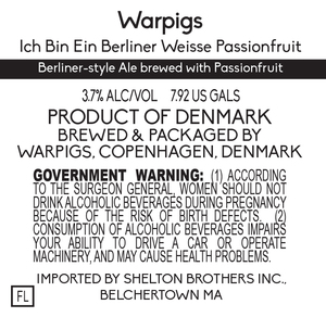 Warpigs Ich Bin Ein Berliner Weisse Passionfruit