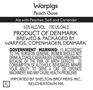 Warpigs Peach Gose December 2017