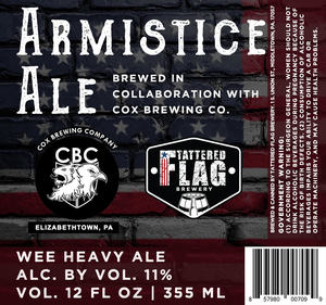 Tattered Flag Brewery Armistice Ale December 2017