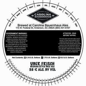 Uber Frisch Belgian Style Pale Ale