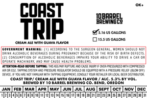 10 Barrel Brewing Co. Coast Trip