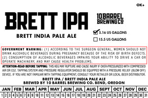 10 Barrel Brewing Co. Brett IPA