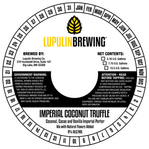 Imperial Coconut Truffle Coconut, Cacao And Vanilla Imperial Porter January 2020