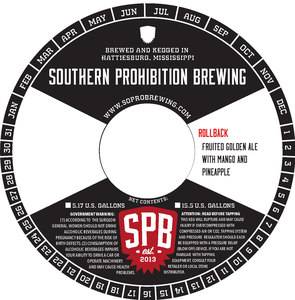Southern Prohibition Brewing Rollback January 2020
