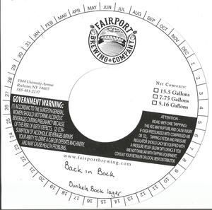 Fairport Brewing Company Back In Bock Dunkels Bock Lager