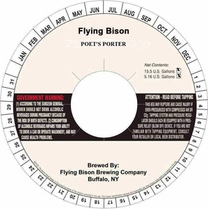 Flying Bison Brewing Poet's Porter January 2020