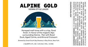 Great South Bay Brewery Alpine Gold Vienna Style Lager January 2020