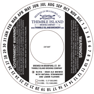 Thimble Island Brewing Company Olivia January 2020