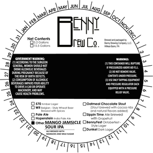 Benny Brew Co Mango Jamsicle January 2020