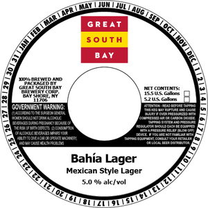 Great South Bay Brewery BahÍa Lager Mexican Style Lager January 2020