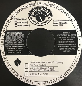 Wiseacre Brewing Company Special Lady January 2020